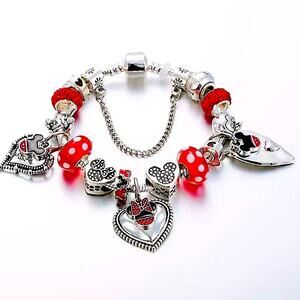 Disney Mickey Minnie Mouse Charm Bracelet
